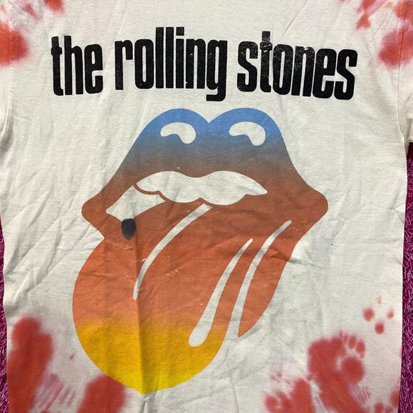 The Rolling Stones Sunset Rock Distressed Tie Dye Tshirt size Small - Picture 2 of 4